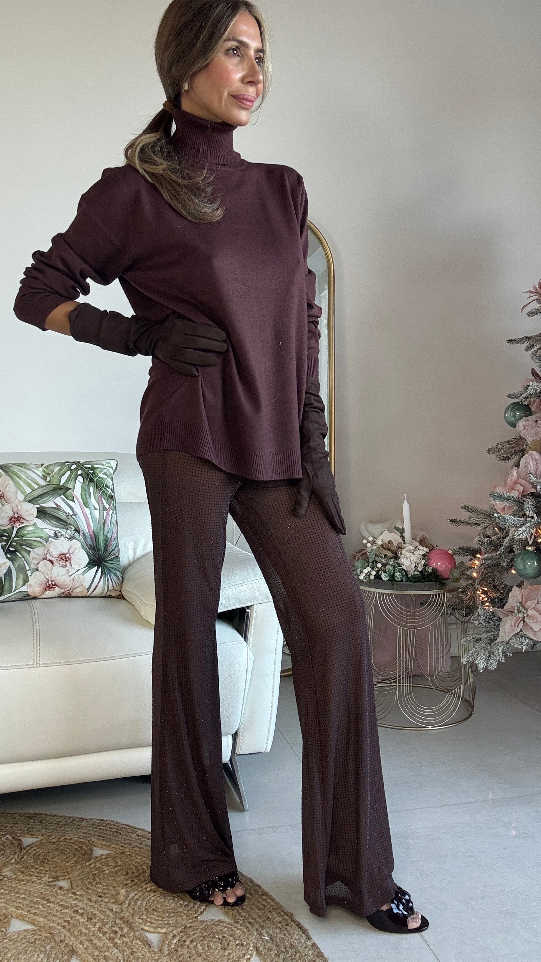 Pantalón tul con brillo