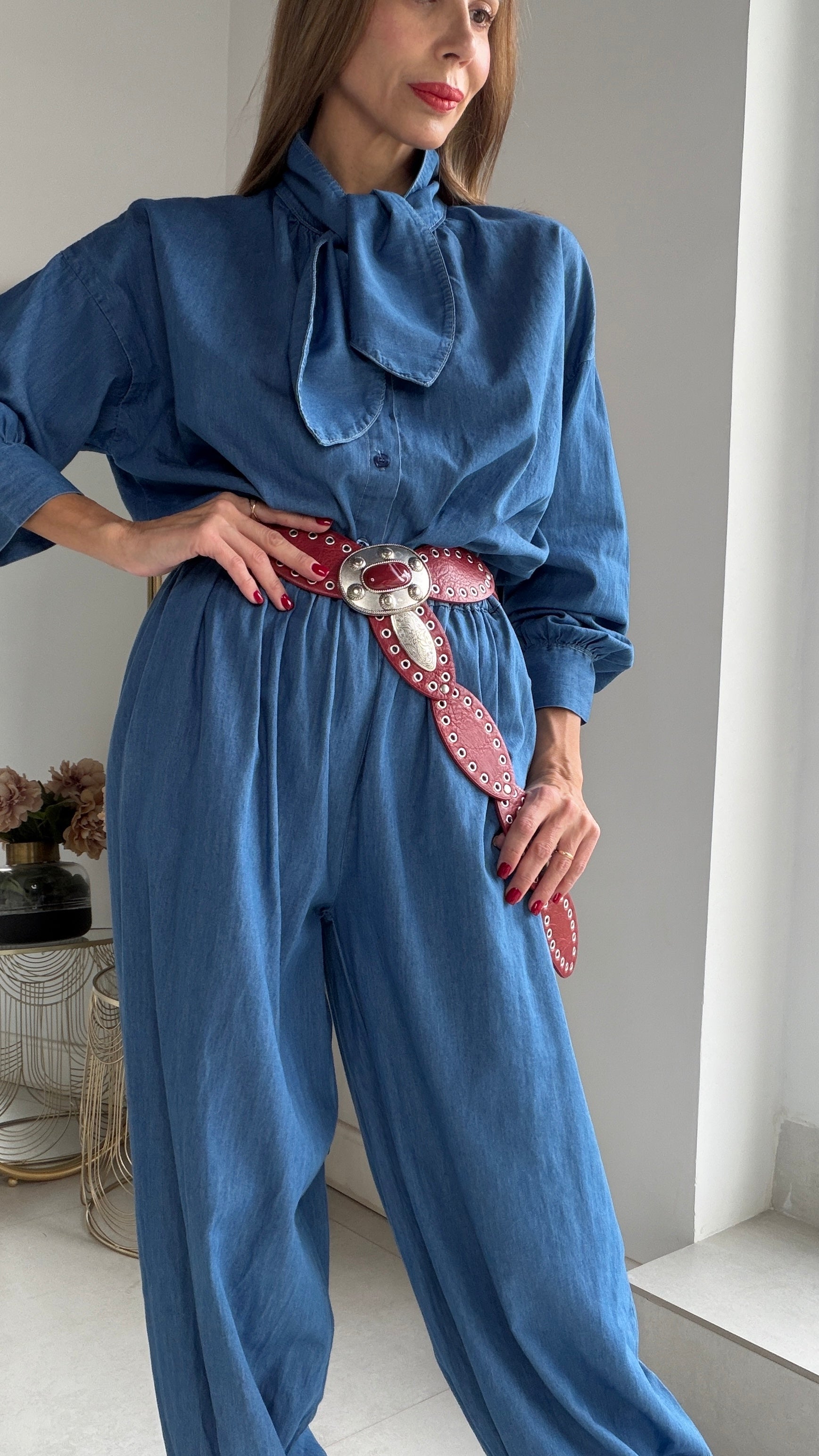 Pantalón bombacho denim