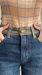 Pantalón vaquero Tartán