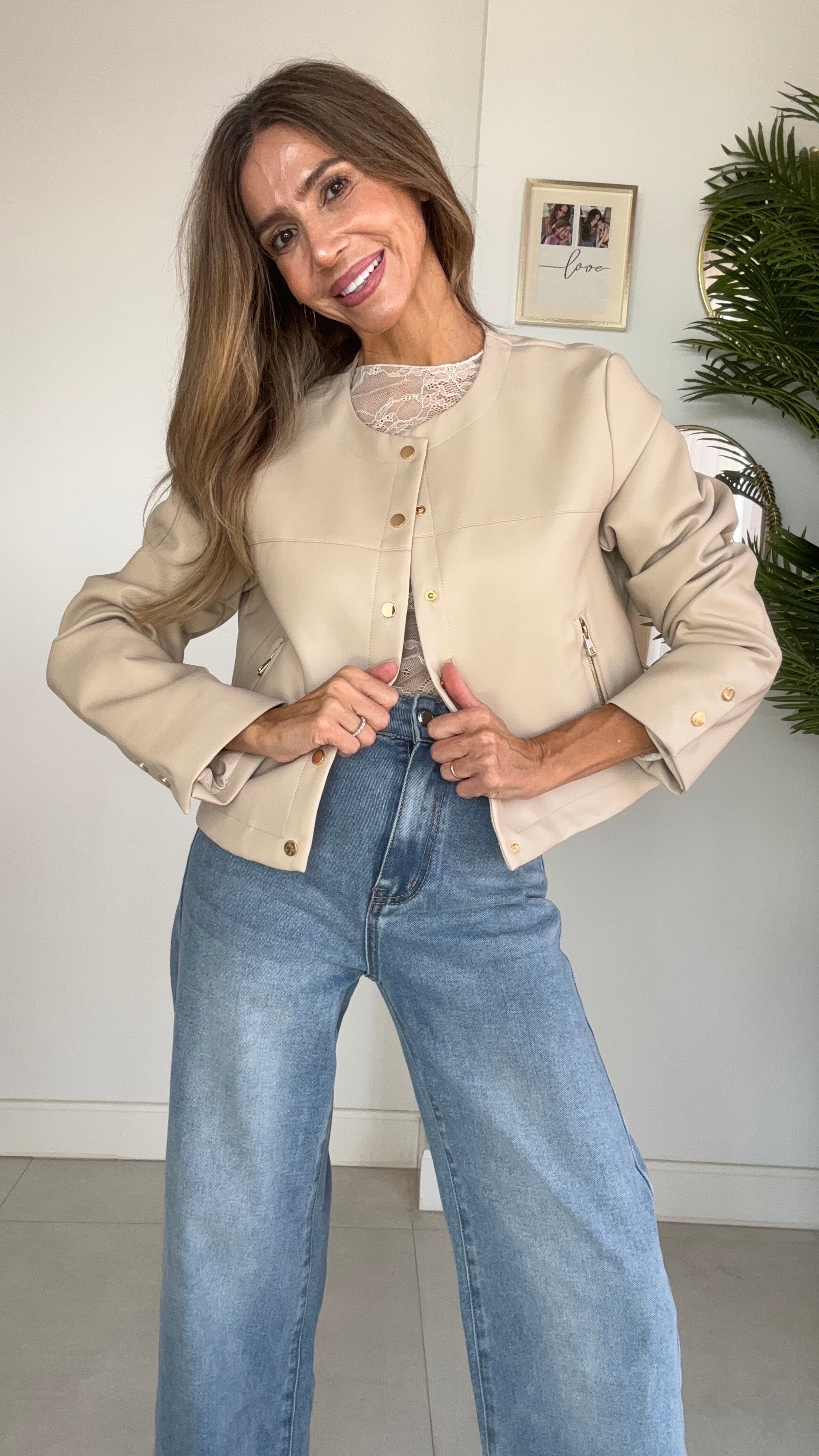 Chaqueta Polipiel Corta