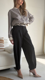 Pantalón bombacho botón