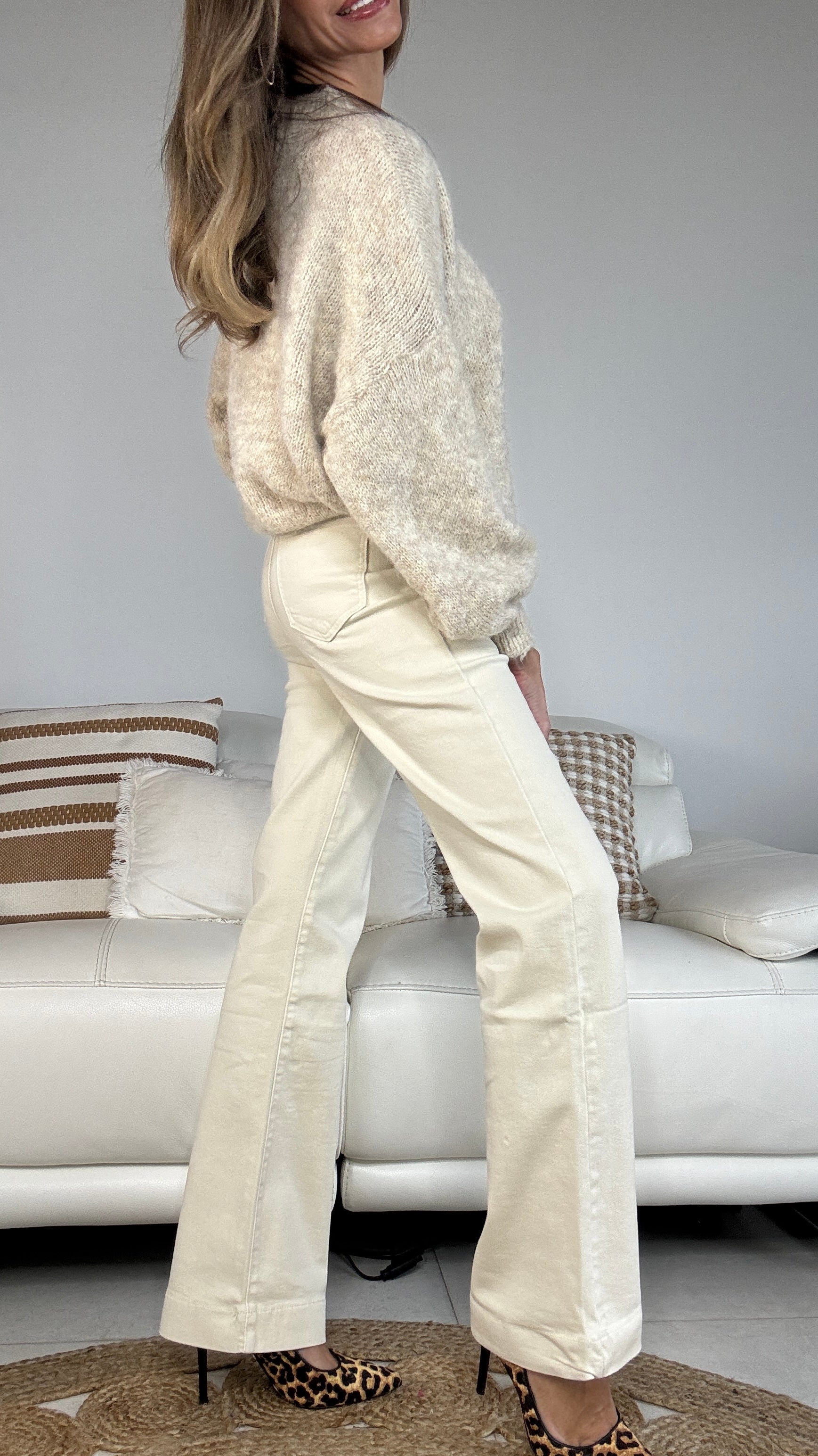 Pantalón vaquero Ivory blanco