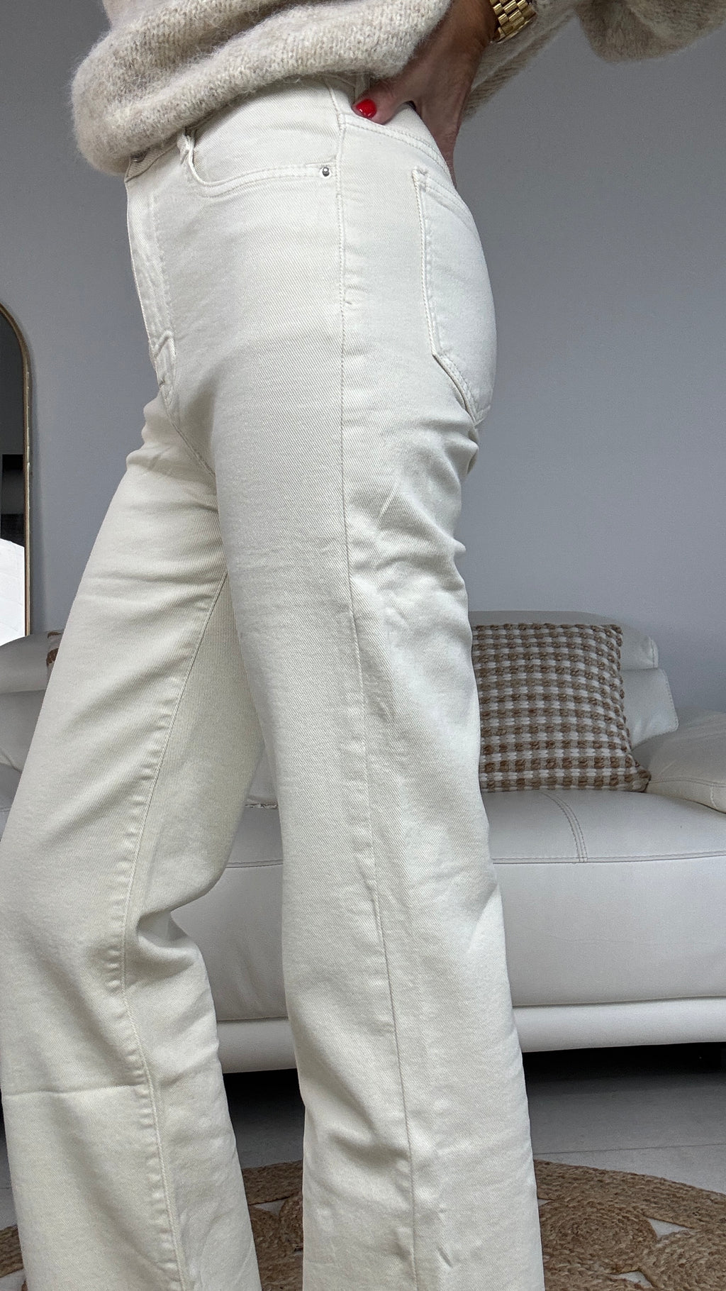 Pantalón vaquero Ivory blanco