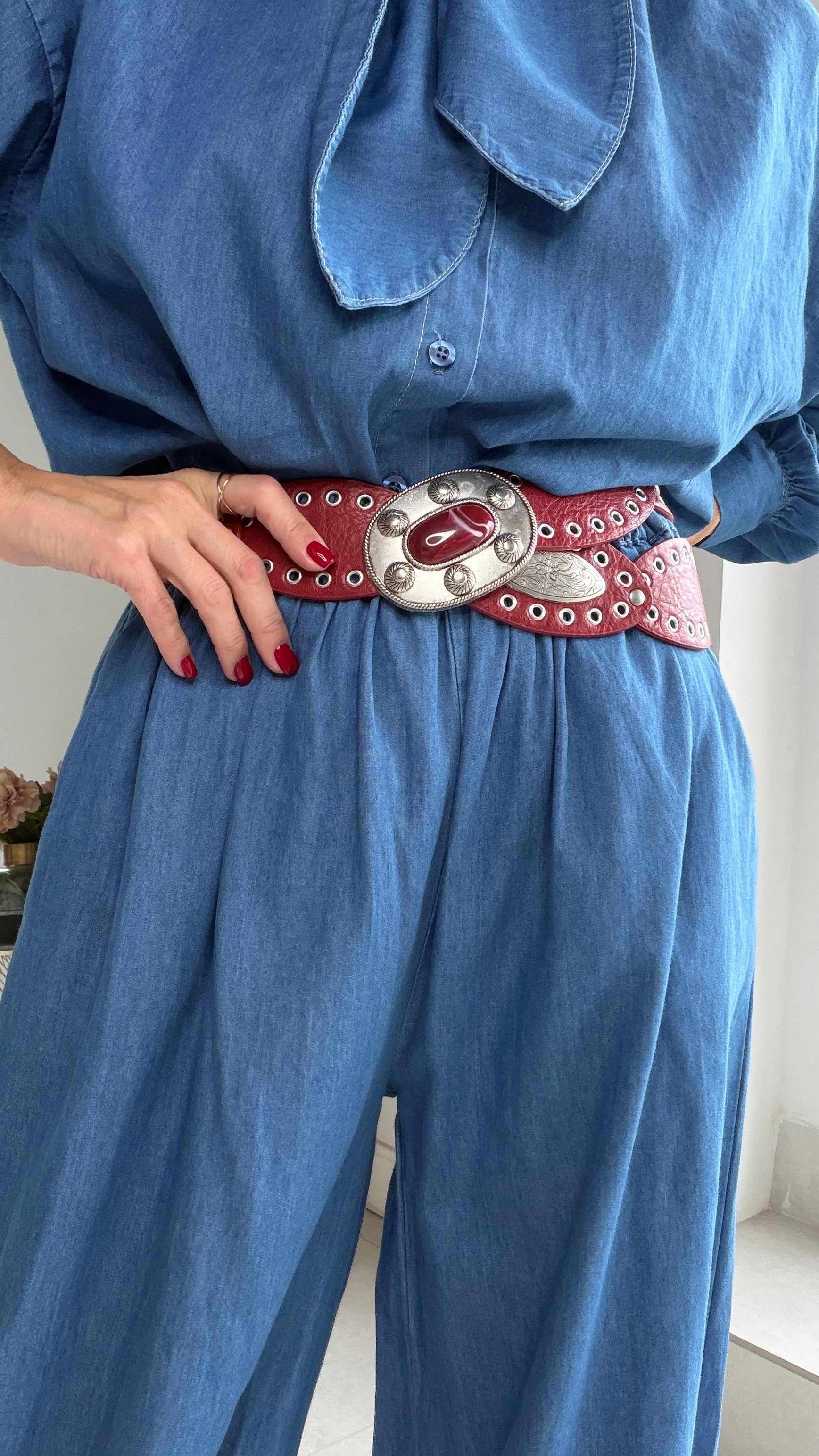 Pantalón bombacho denim