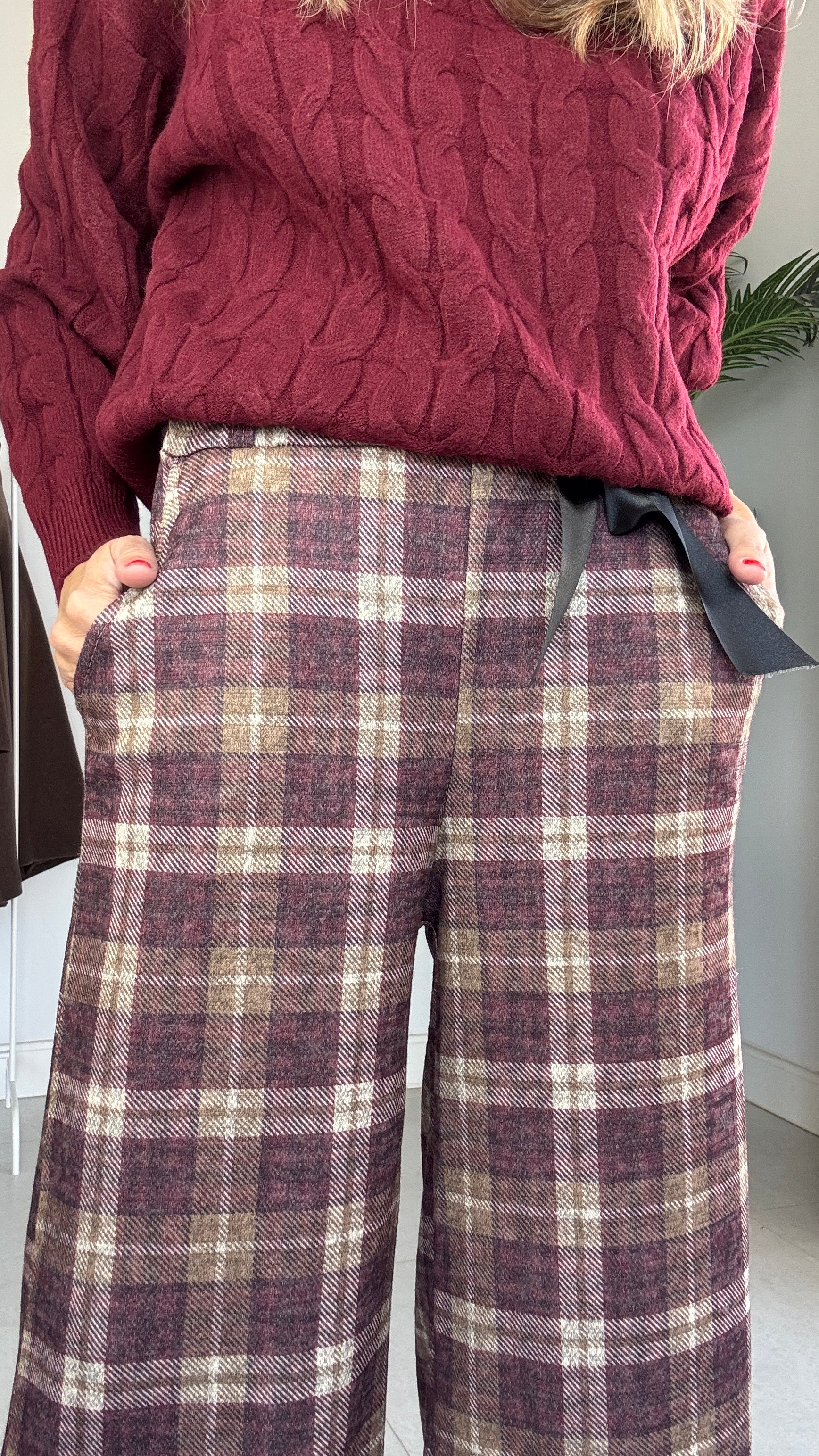 Pantalón de cuadros Navy