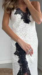 Vestido lencero lunares