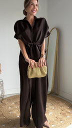 Bolso rafia metálico oro