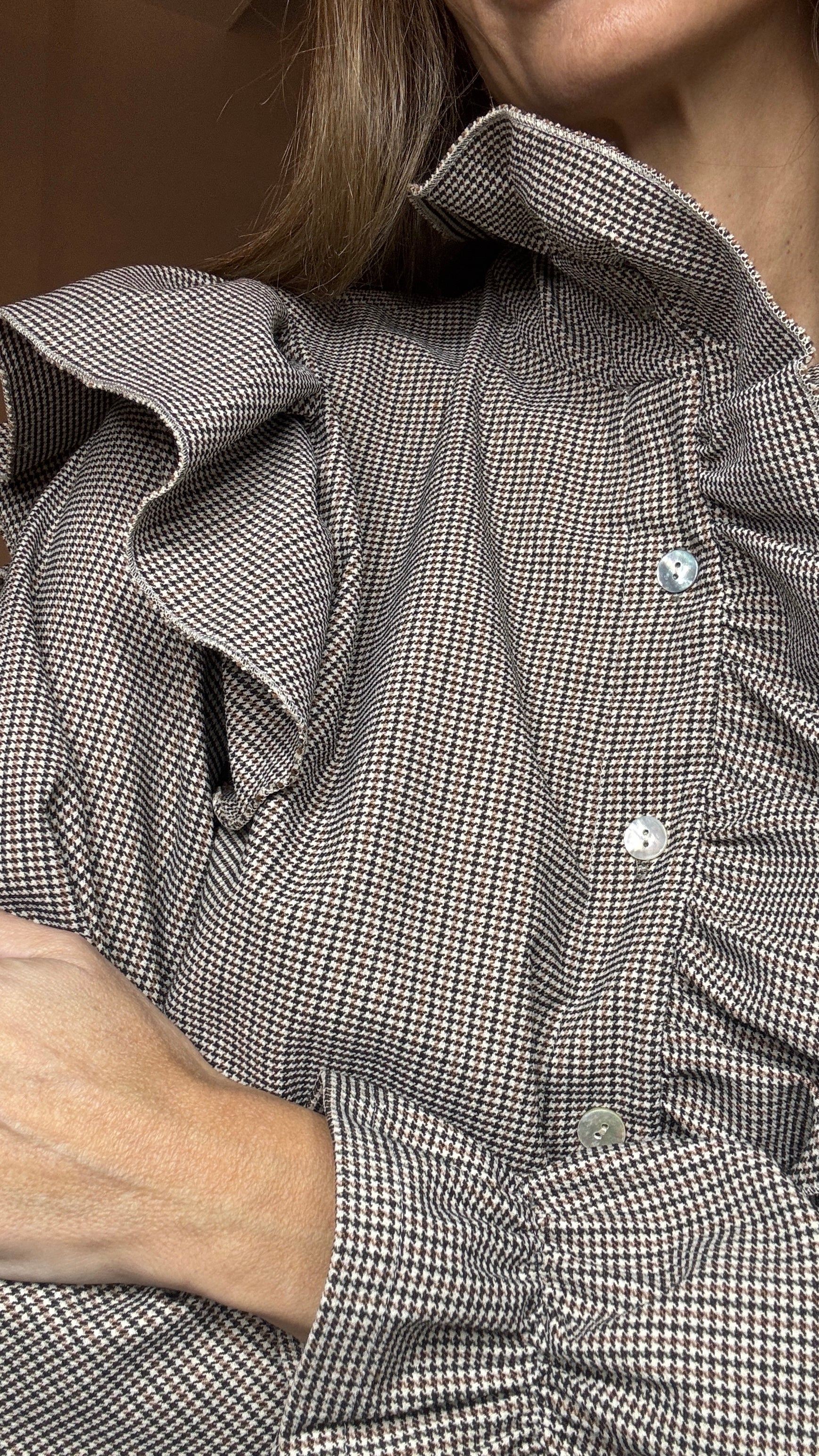 Camisa volante tartán
