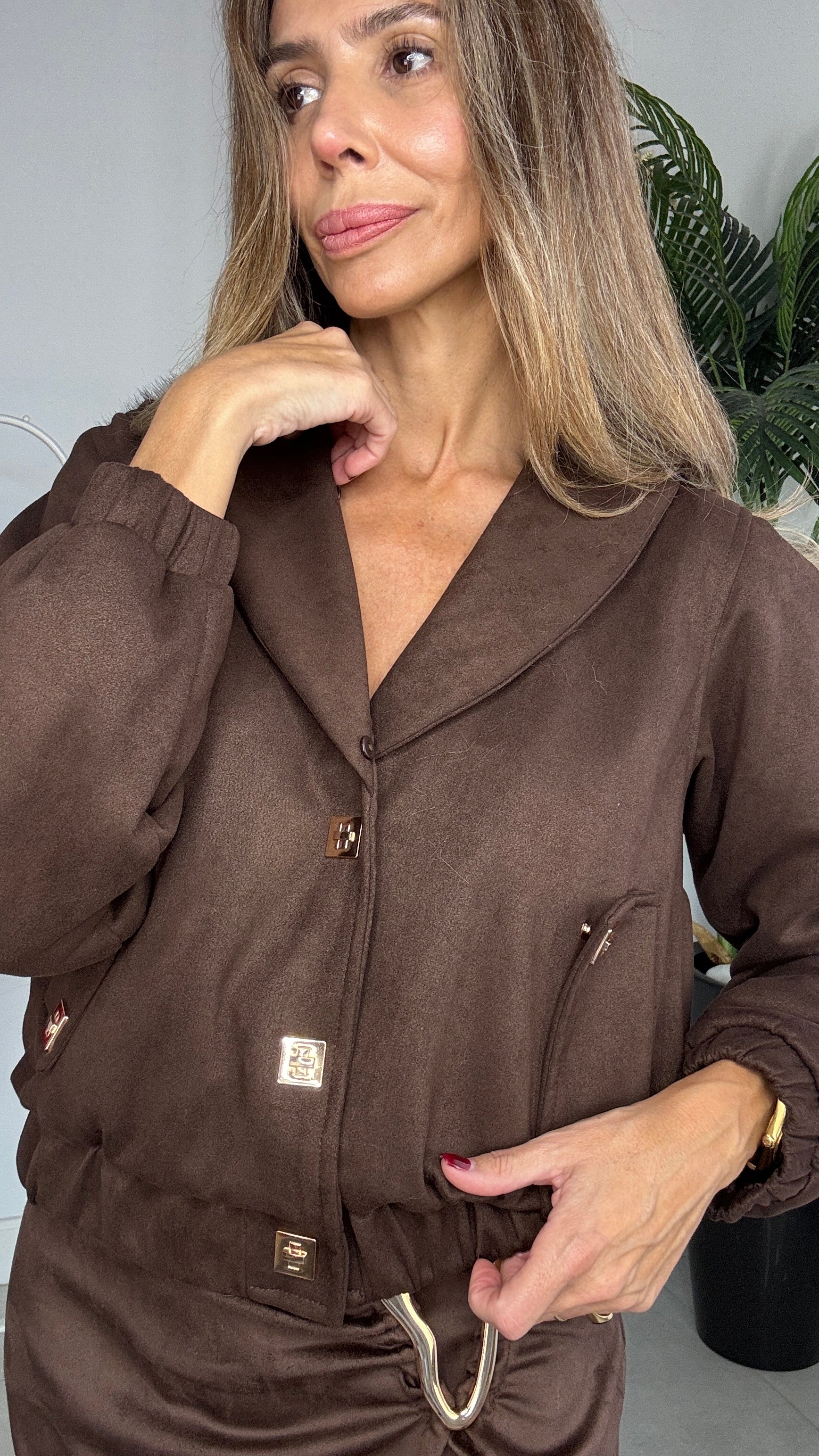 Cazadora antelina cokie