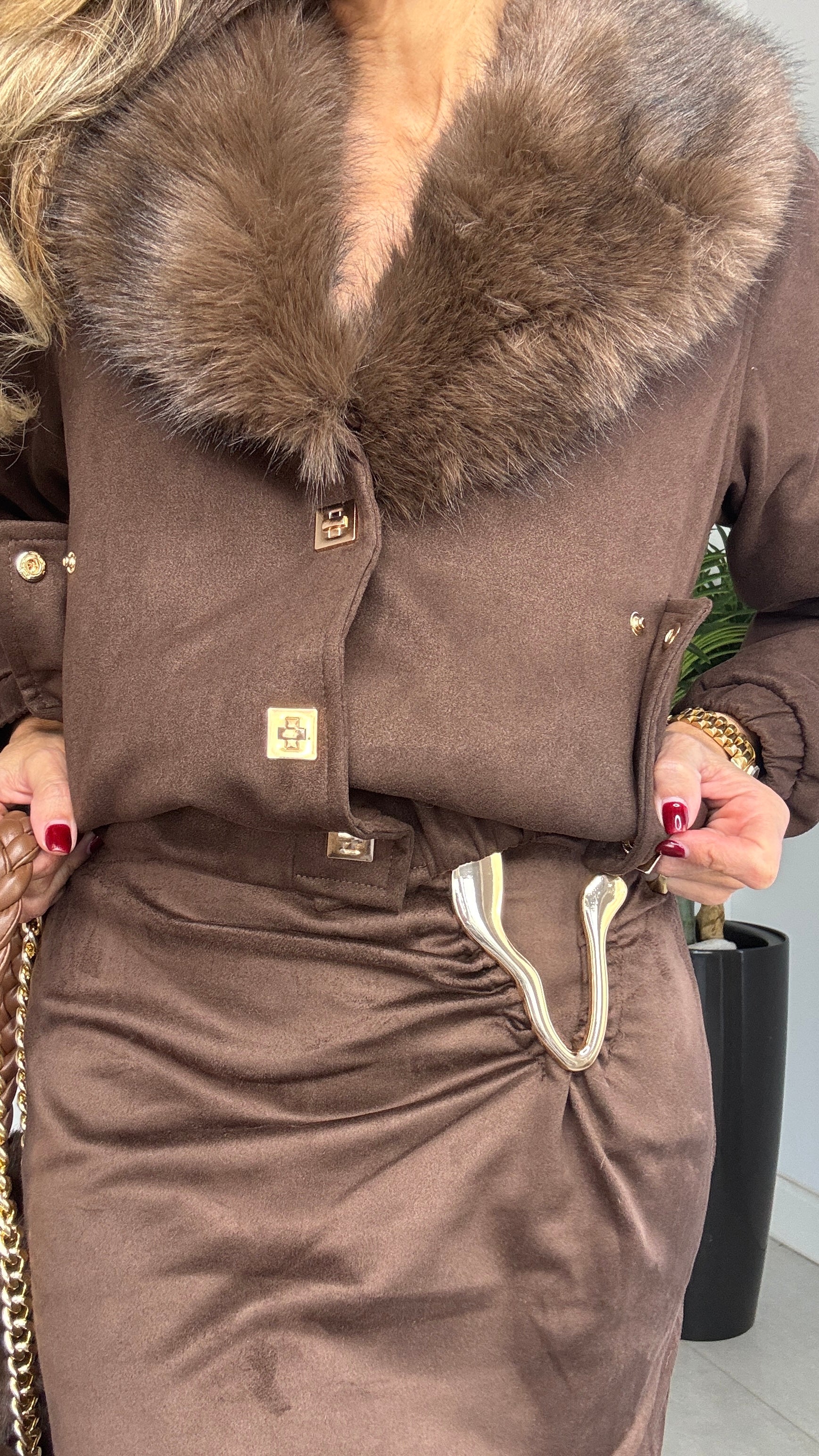 Falda antelina cokie