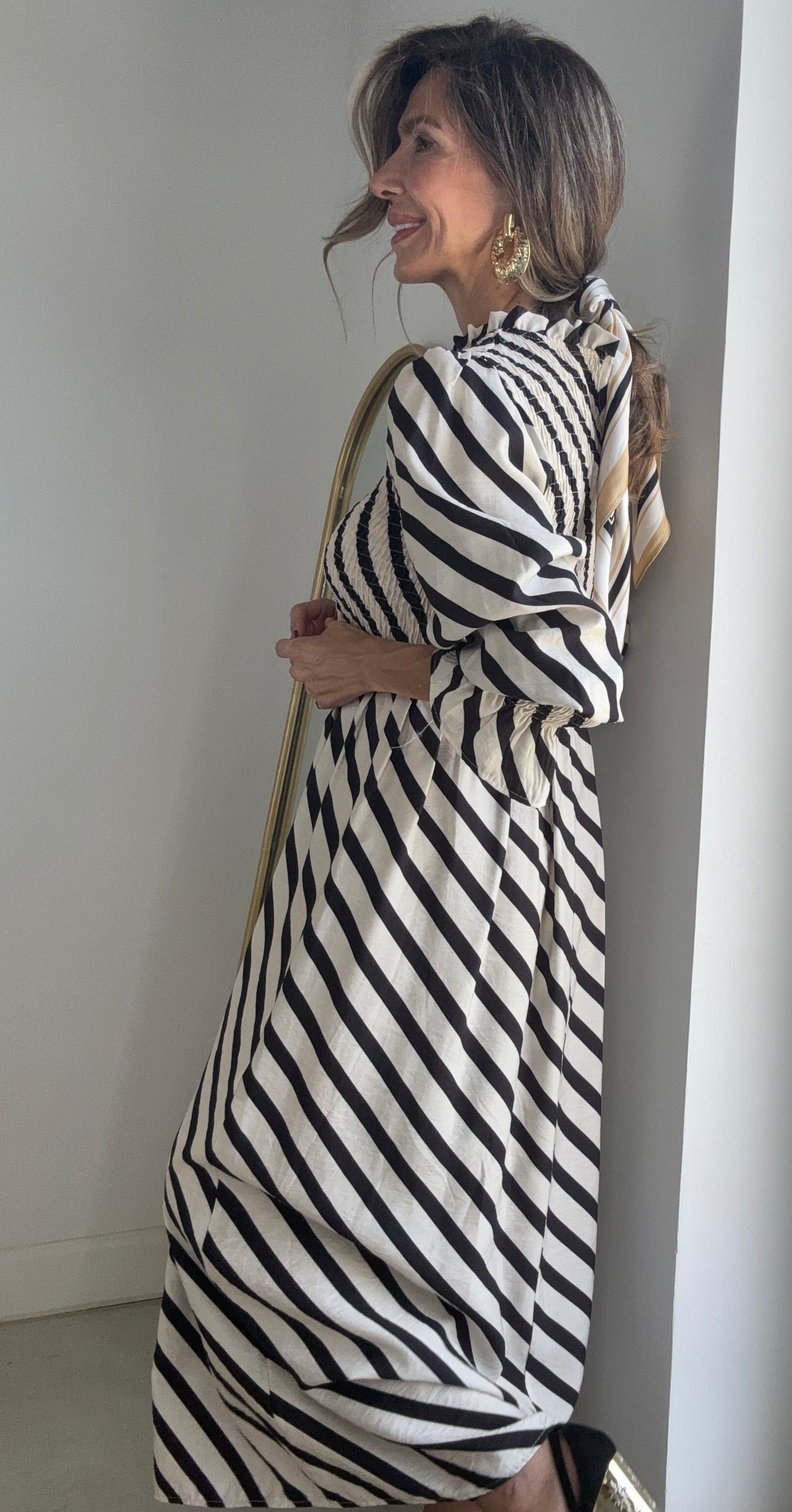 Vestido Rayas Blanco y Negro