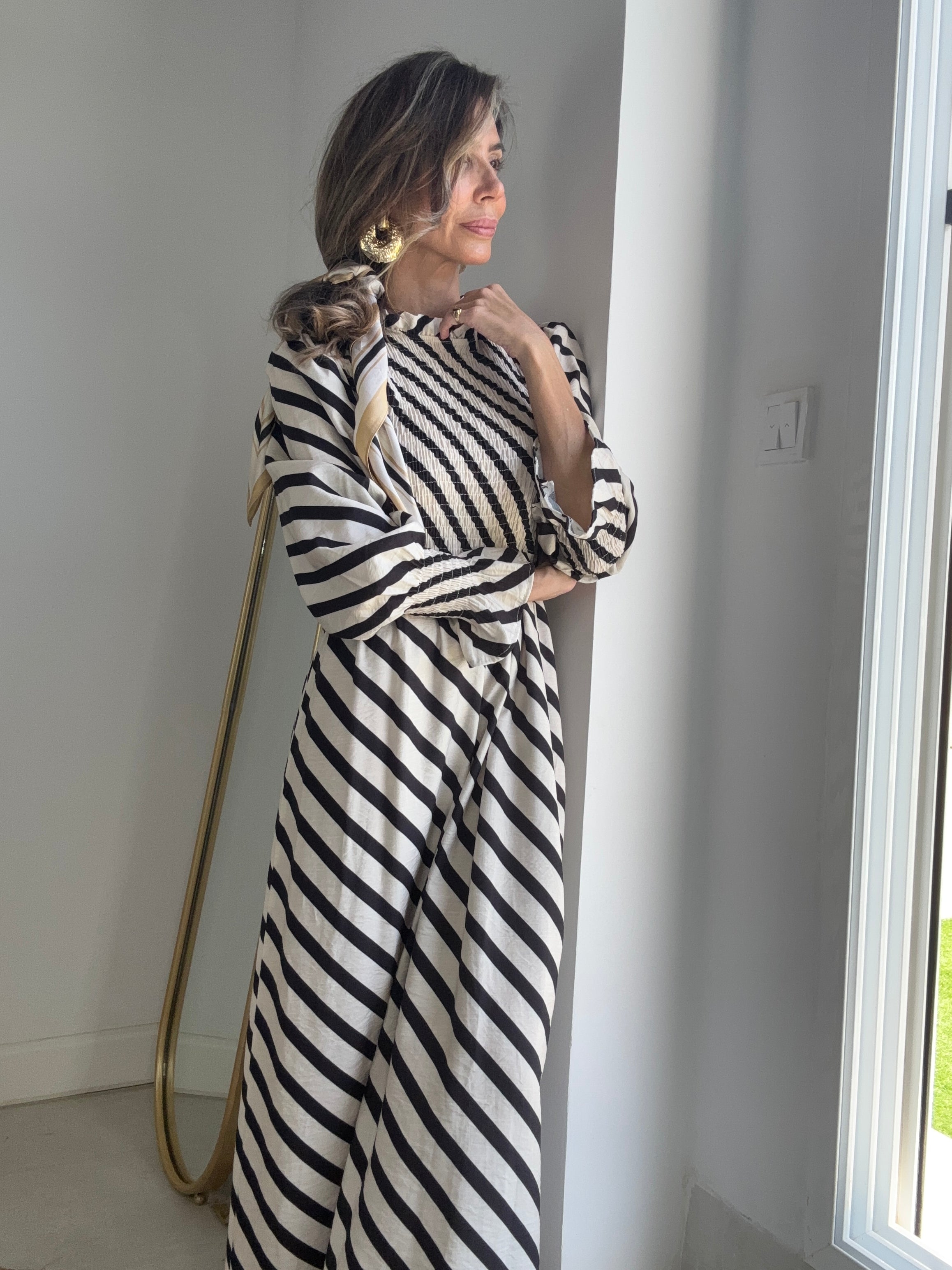 Vestido Rayas Blanco y Negro