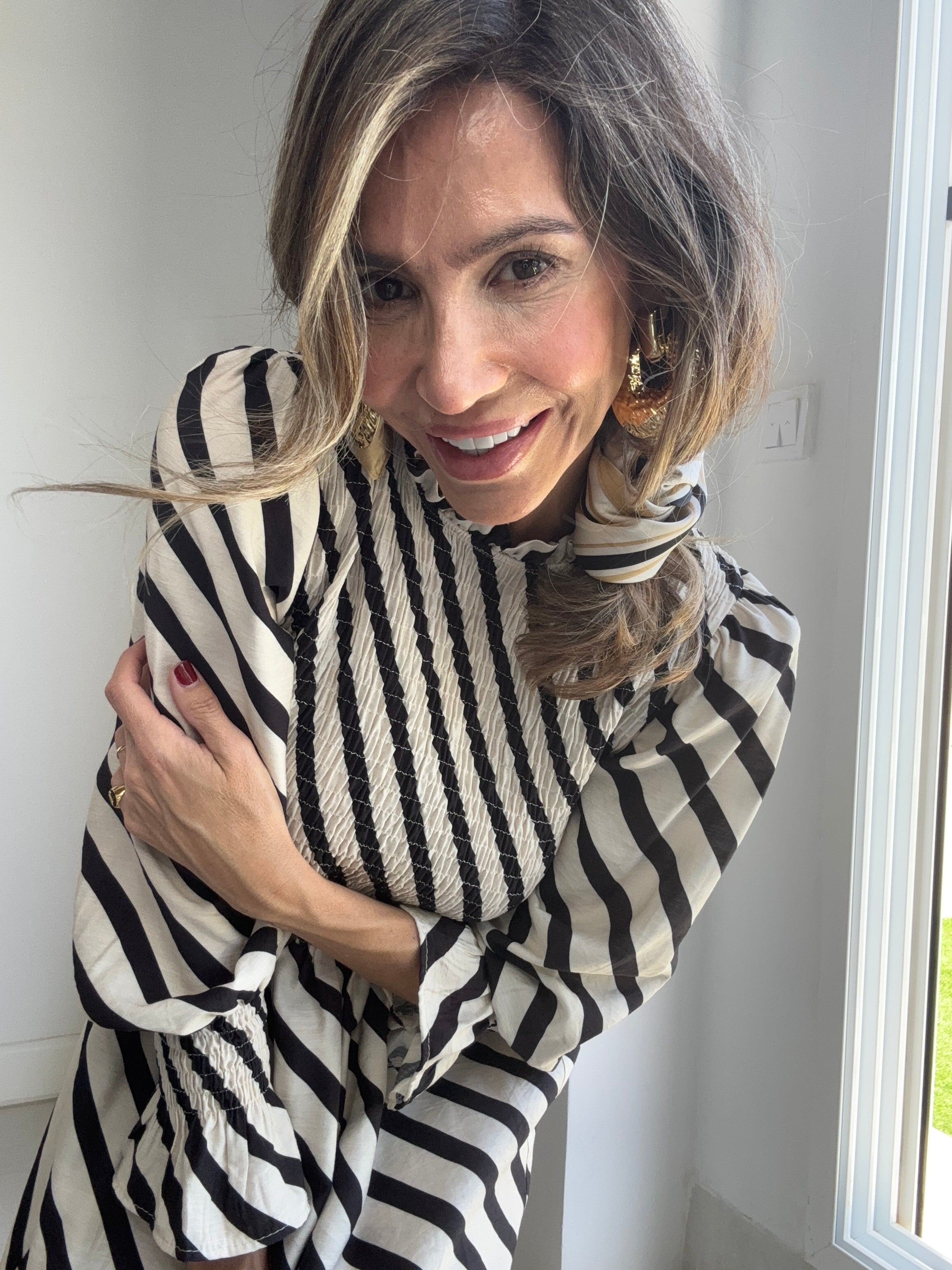 Vestido Rayas Blanco y Negro