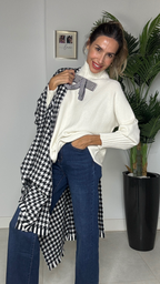 Foulard Pata de Gallo Negro y Blanco