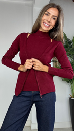 Set top y chaqueta  de punto