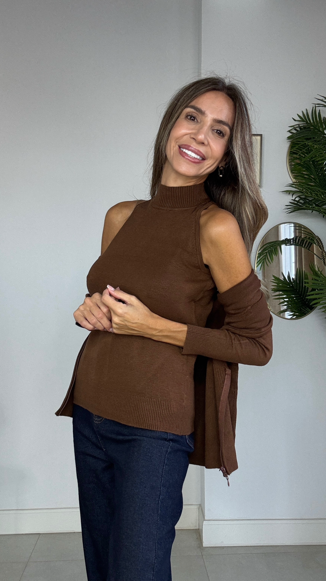 Set top y chaqueta  de punto