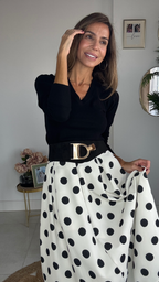 Falda Midi  lunares