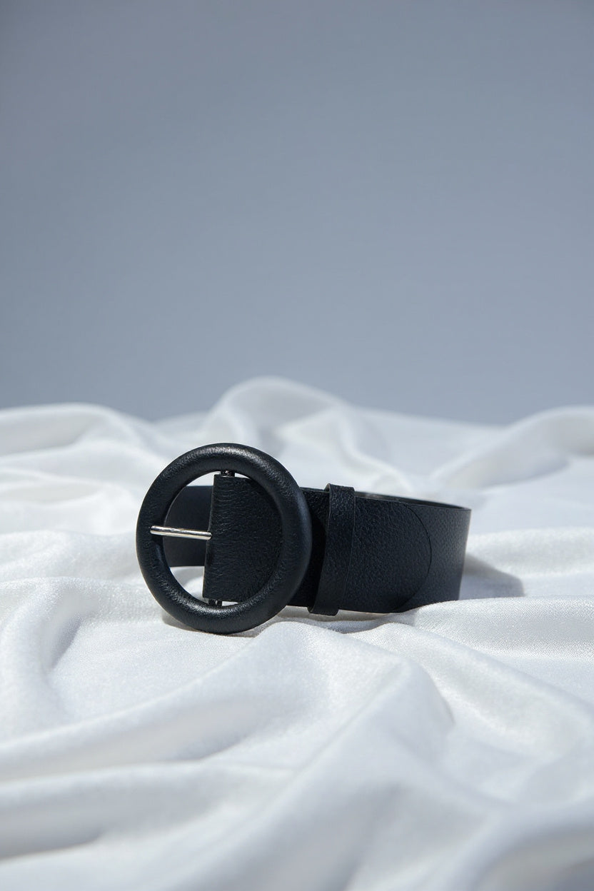 Cinturón piel circular