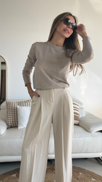 Jersey básico cuello redondo