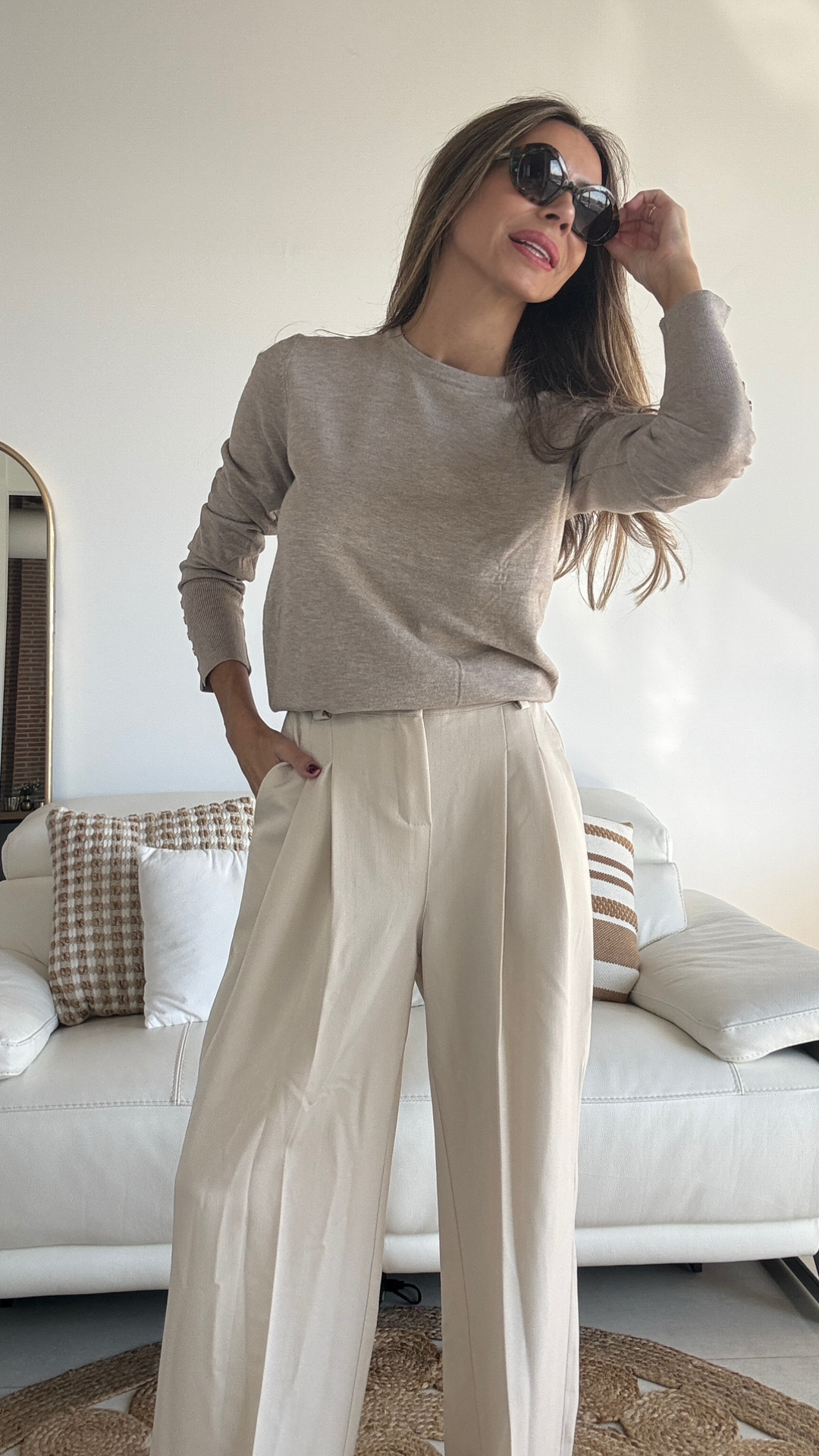 Jersey básico cuello redondo