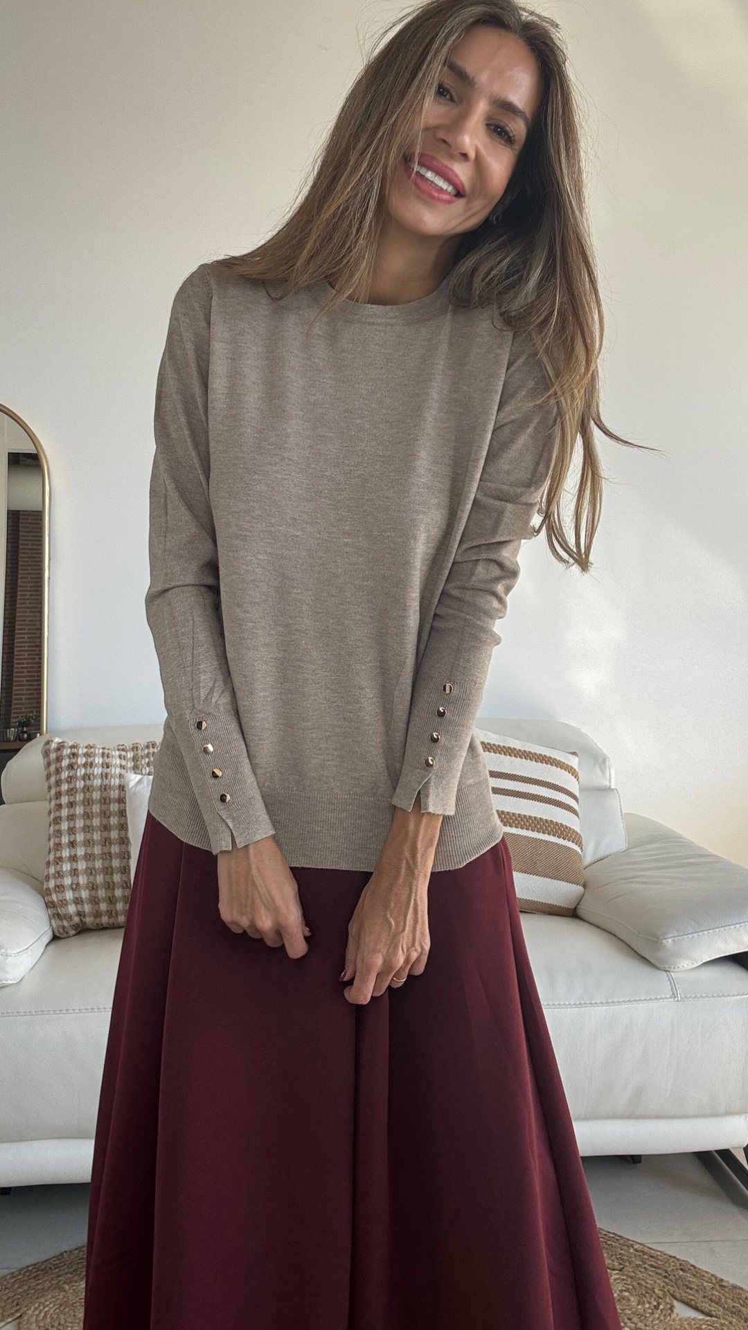 Jersey básico cuello redondo