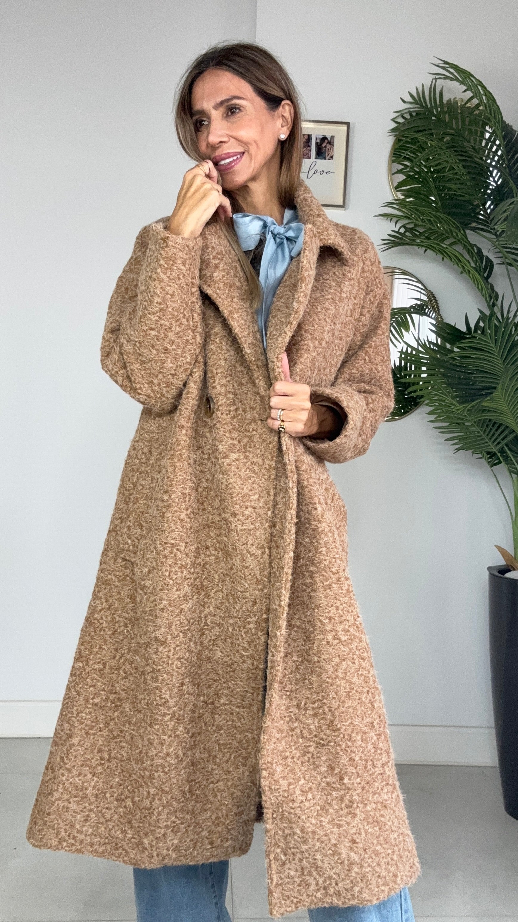 Abrigo Veloura Beige