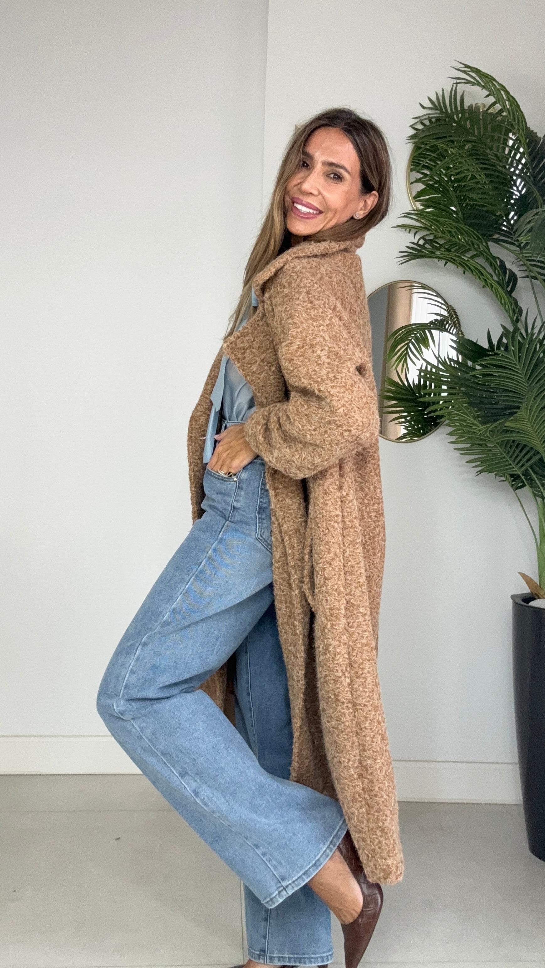 Abrigo Veloura Beige